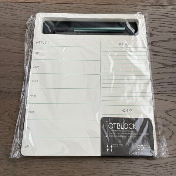 three by three JOTBLOCK Combo Planner 60 Weeks 10.3"x8.5" w Two Pens - Picture 3 of 7